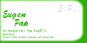 eugen pap business card